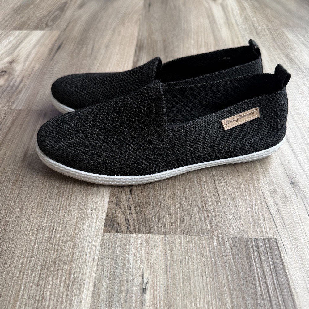 Tommy Bahama Black Mesh Woman's Sz 9 Memory Foam Slip-On Sneakers‎ Walking
